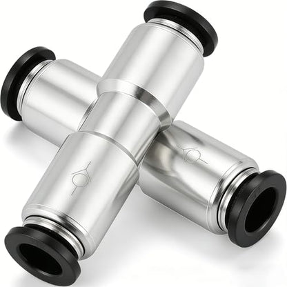 Pneumatic Push to Connect Fitting Check Valve 1/8" OD x 1/8" OD One-way Valve Pack of 2 - size: 1/8" OD
