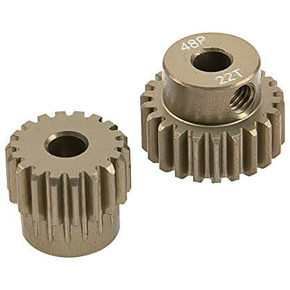 ShareGoo 7075 Aluminum Alloy 48P 3.175mm Pinion Gear Sets 18T 19T 20T 21T 22T Motor Gears Fit 3.175mm (1/8-Inch) Shaft Compatible with HPI Losi Axial Traxxas Tamiya 1/10 RC Car,5Pack