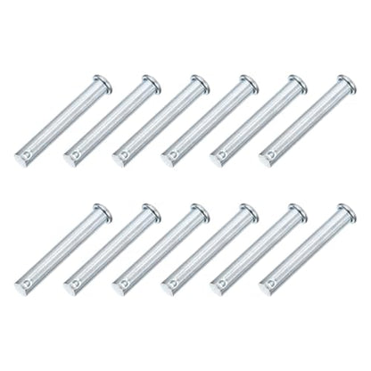 uxcell 12Pcs M10 x 65mm Single Hole Clevis Pins, Zinc-Plated Carbon Steel Flat Head Hitch Pins for Trailer Latch, Mechanics Repair, Furniture Installation, Industrial Equipment - size: M10 x 65mm