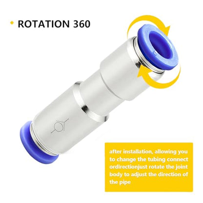 Yoebor 4mm OD Check Valve Push to Connect Inline Air Pneumatic Valves 2pcs - size: 4mm OD
