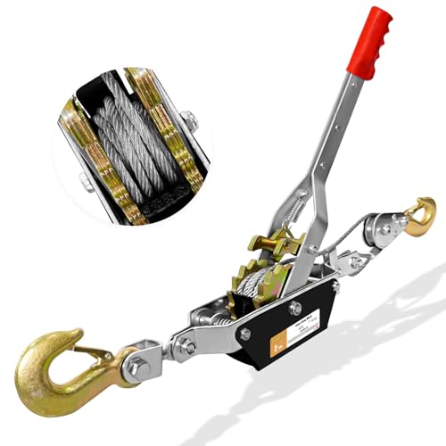 Come Along Winch Pulling Tool 2T, 7FT Cable Winch Puller