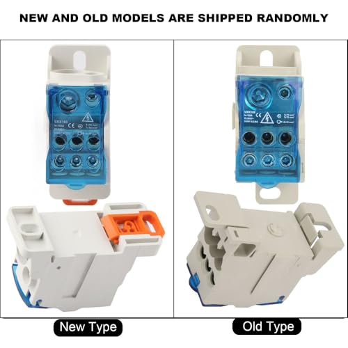 UKK160 DIN Rail Terminal Block Box 160A 690V - Transparent Cover Distribution Box for Power Cabinets, 6 Output Universal Junction
