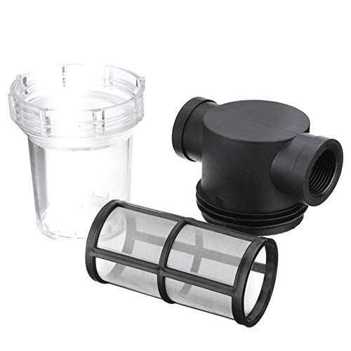 Denpetec 1Pcs Garden Pond 1 inch Inline Mesh Strainer Water Pump Filter Irrigation High Flow Pipeline Filter Garden Interface Strainer(Size:80 mesh) - size: 80 mesh