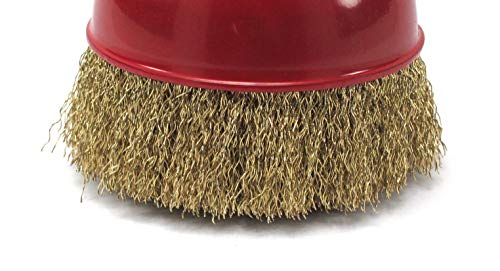 Fine Crimped Wire Cup Wheel Brush, 4x5/8 inch Metal, 1 Piece