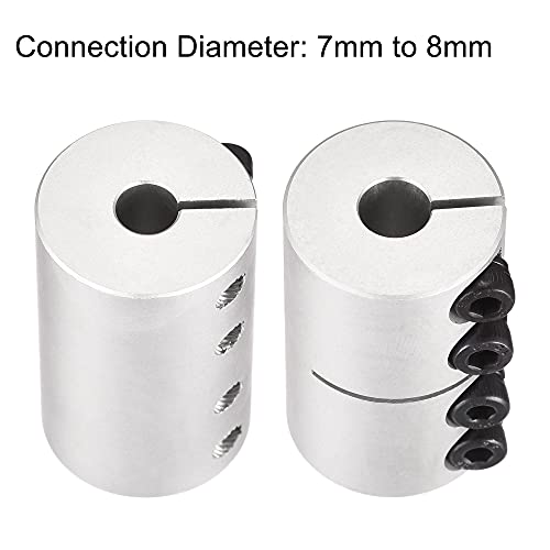 uxcell 7mm to 8mm Shaft Coupling 25mmx40mm Coupler Aluminum Alloy Joint Motor for 3D Printer CNC Machine DIY Encoder - size: 8mm x 7mm