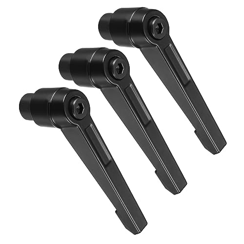 Clamping Lever Handles, M10 Female Thread 93mm Lever, Adjustable Quick Release Locking Rotating Knobs Black - (Applications: for Lathe Machinery), 3-Pieces - color: Black, size: M10 x 93mm