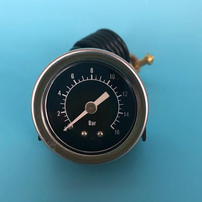 Easy Installation 16bar Espresso Pressure Gauge Metal Texture Kitchen Appliance Part for Longevity Espresso Machine Part