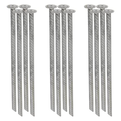 SmartSign Rebar Spikes - Pack of 12, Length 14", Diameter 1/2", Heavy Duty Metal Rebar Stakes for 6ft Parking Curbs/Wheel Stop/Speed Bump, Silver - color: 6. Rebar Spikes-Pack of 12