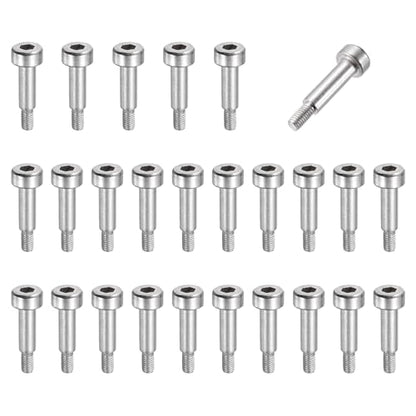 MECCANIXITY 26 Pcs 304 Stainless Steel Shoulder Bolt 4mm Shoulder Dia 8mm Shoulder Length M3x0.5 Thread Hex Socket Shoulder Bolts for Hydraulic Injection Molding Machinery Industries - size: 4mm x 8mm