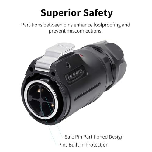 CNLINKO LP-24 4 Pin Circular Connector IP68 Waterproof Mating Plug Set - size: 4-Pin