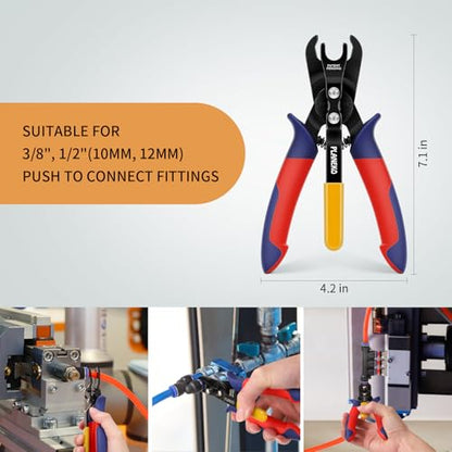 PLANEKO Air Line Removal Tool for 3/8" 1/2" Pneumatic Hose Removing - size: 3/8", 1/2"