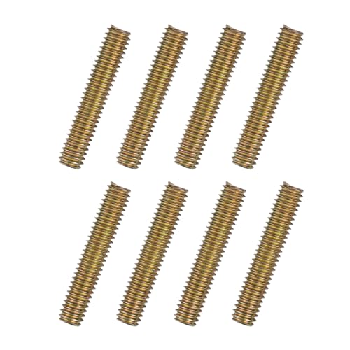 uxcell 8pcs Fully Threaded Rods 5/16x1-3/4 All Thread Studs Long Threaded Screw Carbon Steel for Furniture Garden Railing Mounting Assembly Fastening Frame Connection Colorful Zinc - size: 5/16x1-3/4"