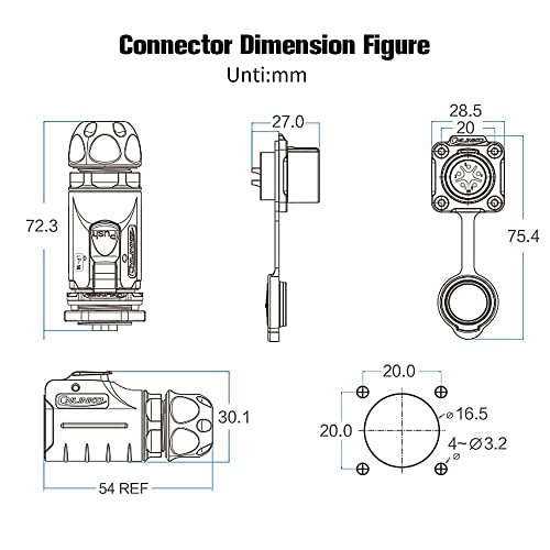 5 Pin IP67 Waterproof M16 Industrial Solder Connector 5A 250V - style: 5 PIN