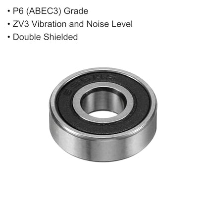 uxcell 10pcs 695-2RS Bearing 5x13x4mm, Chrome Steel Double Rubber Seals Miniature Bearing, Lubricated Deep Groove Ball Bearings, P6 (ABEC 3) - size: 695-2RS