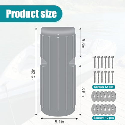Dock Bumper Fender, Inflatable Protection - Heavy Duty Boat Dock Bumpers, Protect Docks & Ships from Damage Caused collisions - color: 2 Pack-Grey