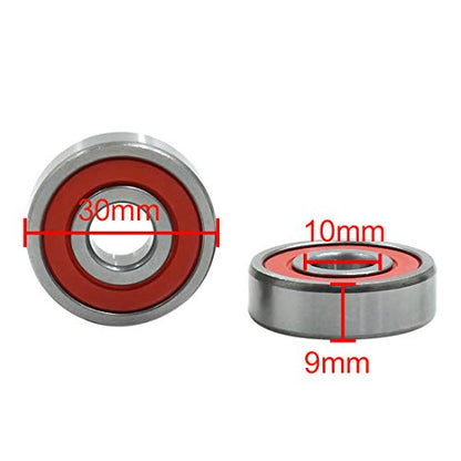 uxcell 2pcs 6200RS 10mm x 30mm x 9mm Double Sealed Deep Groove Ball Bearing - size: 10mmx30mmx9mm