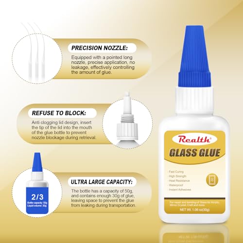 Clear Liquid Glass Glue 30g Fast-Drying - size: 30g, style: Glass Glue