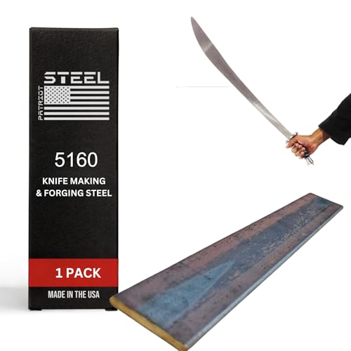 5160 High Carbon Knife & Sword Making & Forging Steel - Hot Rolled Steel for Knife Making Supplies - USA-Milled for Pros & Hobbyists - 2" wide, 0.262" thick, 36" long - size: 2 x .262 x 36"