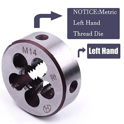 ATOPLEE 11pcs Metric Left Hand Thread Die Set M3-M20 - size: M3-M20