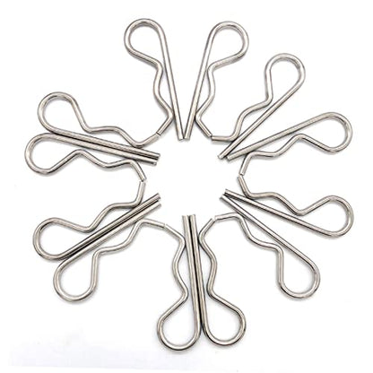 12 Pcs Heavy Duty Stainless Steel Cotter Pin R Clip Spring Retaining Wire Hair Pins for Trailer Lock System M3x60 Keeper - size: SUS304 M3x60mm-12pcs
