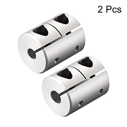 uxcell 2pcs 8mm to 8mm Shaft Coupling 25mmx20mm Coupler Aluminum Alloy - size: 8mm x 8mm