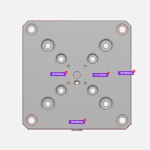 XinDian Quick Zero Point plate 96/52 spacing universal model D96-D52 - style: D96-D52