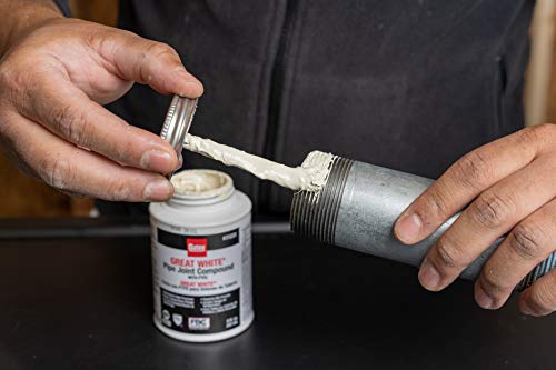 Oatey 31231 Pipe Joint Compound with PTFE with Brush, 8 fl.Ounce