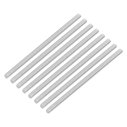 uxcell 8Pcs Fully Threaded Rod, M3 x 65mm 304 Stainless Steel Right Hand Thread Bar Studs M3-0.5 Thread Pitch for Furniture Machinery Assembly - size: M3 x 65mm