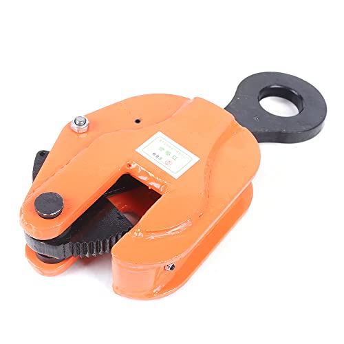 CNCEST 3 tons Vertical Crane Plate Lifting Clamp With Lock Industrial Hoist Hook Chain Plate Clamp Sheet Metal Lifting Clamp