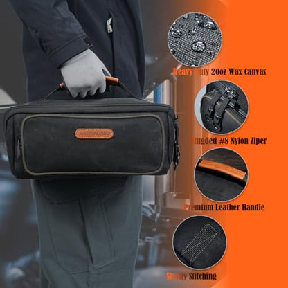 WELKINLAND LayFlat Tool Pouch Organizer, 5-Pocket 13-Inch Small Tool Bag