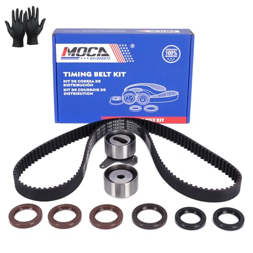 MOCA TCK179 Timing Belt Kit with Tensioner for 1990-2005 Mazda Miata & Mercury Capri & Kia Sephia 1.6L 1.8L L4