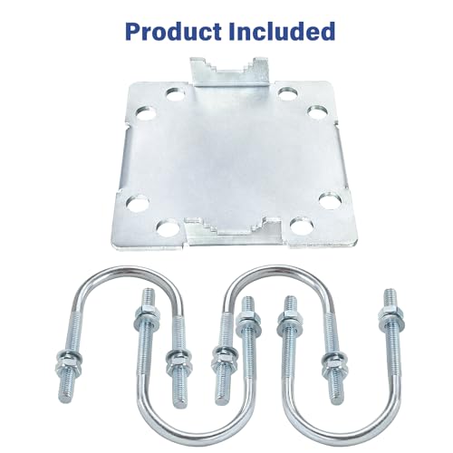 4 Sets Antenna Mast Clamp Cross-Over Bracket Kit with U Bolts for 1"-2" OD Poles, Heavy Duty Mounting Hardware for MINO Yagi TV Antennas, Security Camera, Weather Station - size: 4 PCS