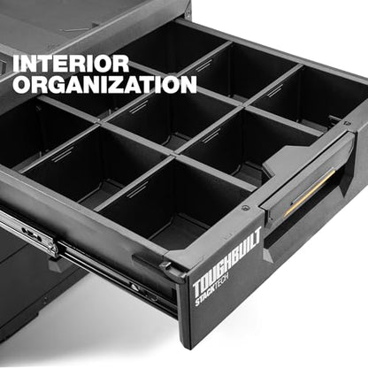 ToughBuilt StackTech XL 3 Drawer Tool Box, Stackable Storage, TB-B1-D-70-3 - size: 3 Drawer