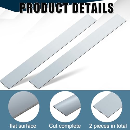 Yaocom 2 Pcs 304 Stainless Steel Flat Bar, 36" L,2" W,1/8" T - size: 36" L,2" W,1/8" T