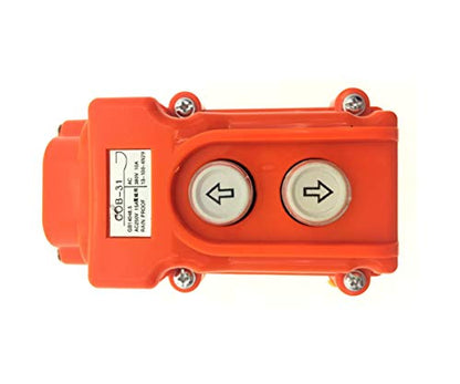 Rainproof Hoist Controller Up-Down Push Button Switch Station Pendant Crane Control AC 250V/15A,380V/10A - size: COB-31 Up + Down