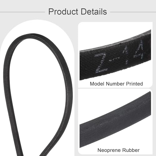 HARFINGTON Z-14 Z Type V-Belt 356mm/14 Inner Length x 0.39" Width x 0.24" Height, Z-Type Closed-Loop Rubber Transmission Belt - size: Z-14