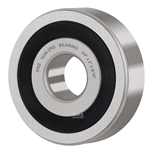 XIKE 4 Pcs 1638-2RS Bearings 3/4"x2"x9/16, Double Rubber Seals. - size: 1638-2RS Size 3/4"x2"x9/16"