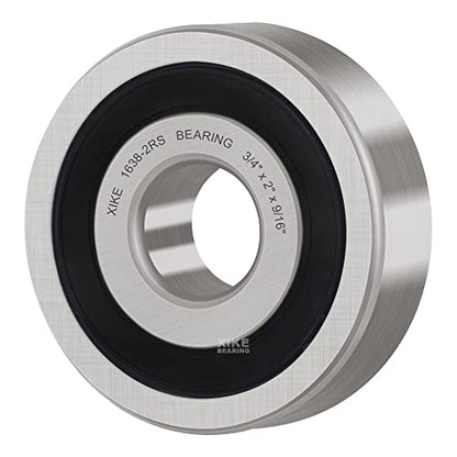 XIKE 4 Pcs 1638-2RS Bearings 3/4"x2"x9/16, Double Rubber Seals. - size: 1638-2RS Size 3/4"x2"x9/16"