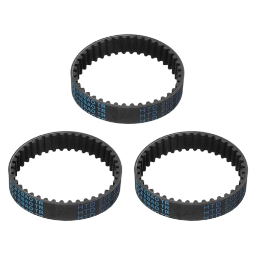 uxcell 3pcs HTD-5M Rubber Timing Belt 40 Teeth, 200mm Pitch Length x 15mm Width x 3.6mm Height, Closed Loop Pulley Timing Belt - size: 200mm