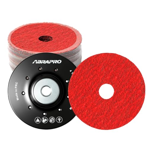 4.5" x7/8" Ceramic Resin Fiber Discs 24/36/60/80/120 Grit 25Pcs - style: 24/36/60/80/120grit-25Pack