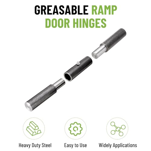 Weld On Trailer Ramp Hinge 10", Greasable Ramp Door Hinges, Pack of 4