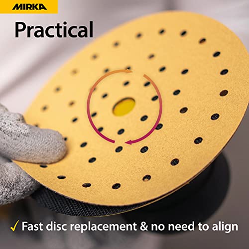 Mirka Gold Multifit 5 Inch 150 Grit Hook and Loop Sanding Discs, 50 Pack - size: Grit 150