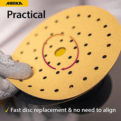 Mirka Gold Multifit 5 Inch 60 Grit Hook and Loop Sanding Discs, 50 Pack - size: Grit 60