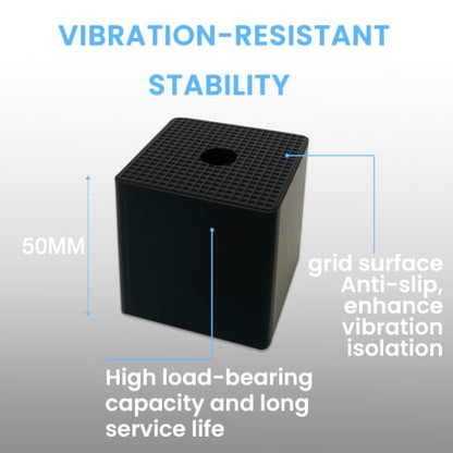4 Pack 2×2×2 Inch Thick Rubber Anti-Vibration Pads & Shock Absorbing Pads - size: 50X50X50mm