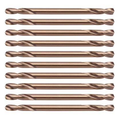Cobalt Drill Bit 9/64 Inch (10Pcs), M35 Jobber Length Twist Drill Bits Double Ended, Stubby Body HSS Drill Bits for Metal, Stainless Steel, Cast Iron, Plastic and Wood 3.5mm/0.137" - size: 3.5mm/0.137"