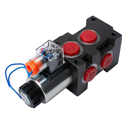 Hydraulic Solenoid Diverter Valve, 13GPM DC12V SAE Ports Hydraulic Solenoid Selector, MAX Pressure 200 Bar - style: 13GPM DC 12V