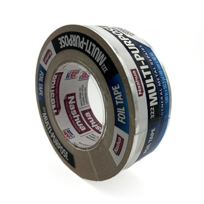 Nashua 322 HVAC Multi-Purpose Foil Tape, 46m Length, 48 mm Width, Aluminum - size: Large