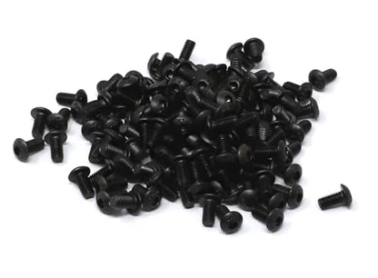 iexcell 100 Pcs M3 x 6mm Thread Pitch 0.5 mm Alloy Steel 12.9 Grade Hex Socket Button Head Cap Screws Bolts Kit, Black Oxide Finish - size: M3 x 6mm