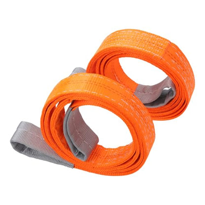 findmall 2 Pack Orange Lift Sling Straps 2" x 7 FT