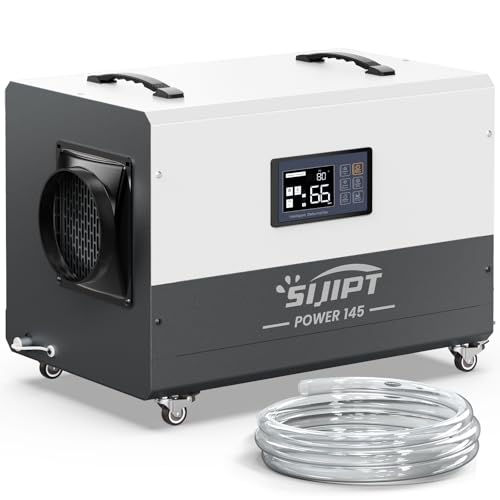 145 Pints Commercial Crawl Space Dehumidifier for Basement w/Pump & Drain - color: White